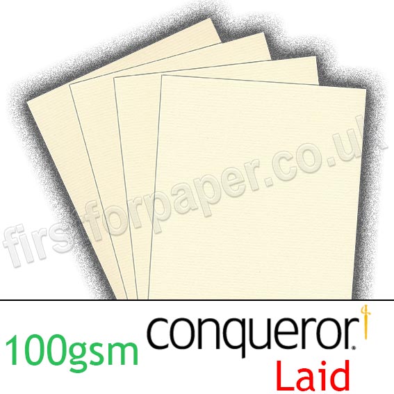 Conqueror Laid Texture, 100gsm, Cream