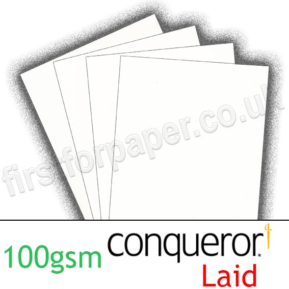 Conqueror Laid Texture, 100gsm, Diamond White