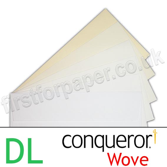 Conqueror Smooth Wove Envelopes, DL (110 x 220mm)