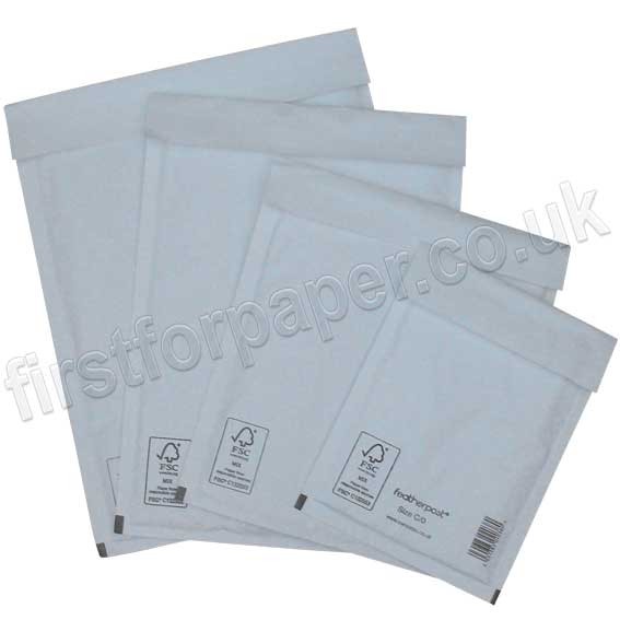 Featherpost, White Padded Envelopes