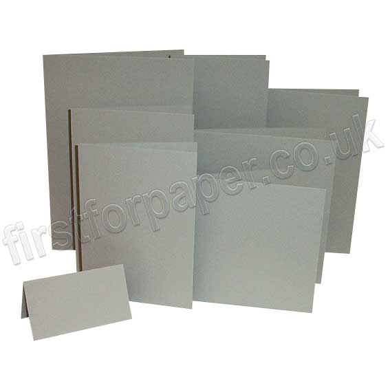 Colorset Recycled, 270gsm, Pre-Creased, Single Fold Cards, Ash