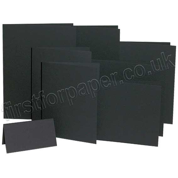 Colorset Recycled, 270gsm, Pre-Creased, Single Fold Cards, Nero