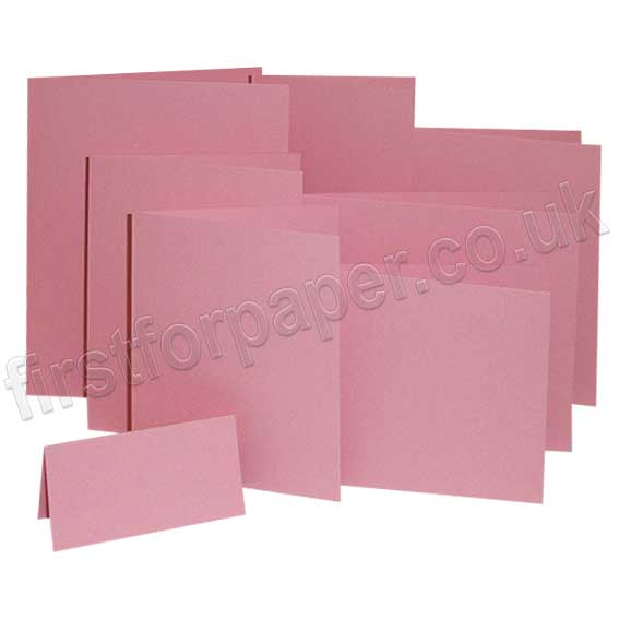 Colorset Recycled, 270gsm, Pre-Creased, Single Fold Cards, Pink Ice