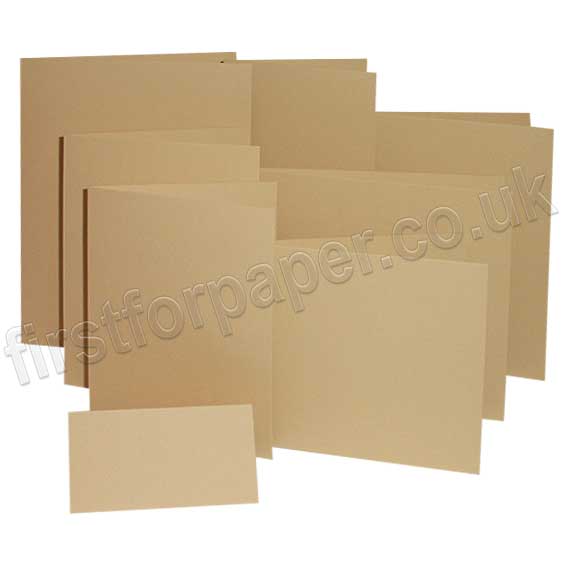 Colorset Recycled, 270gsm, Pre-Creased, Single Fold Cards, Sandstone