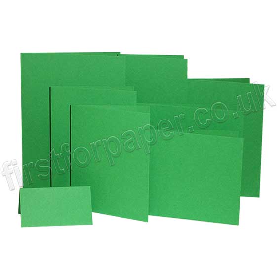 Colorset Recycled, 270gsm, Pre-Creased, Single Fold Cards, Spring Green