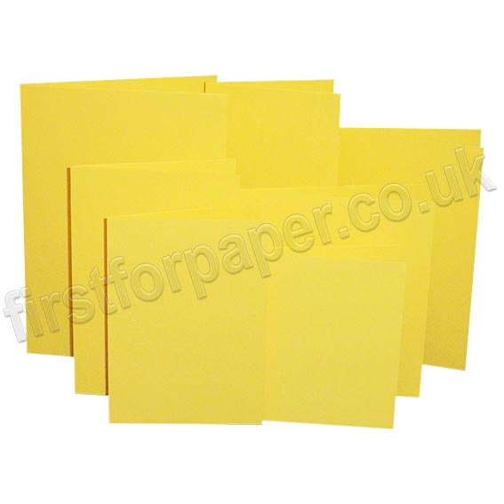 Rapid Colour, Pre-Creased, Single Fold Cards, Canary Yellow