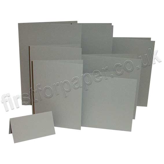 Rapid Colour, Pre-Creased, Single Fold Cards, Pewter Grey