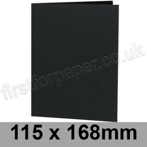 Rapid Colour Card, Pre-creased, Single Fold Cards, 240gsm, 115 x 168mm, Black