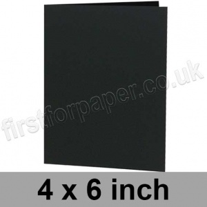 Colorset Recycled, Pre-creased, Single Fold Cards, 270gsm, 102 x 152mm (4 x 6 inch), Nero