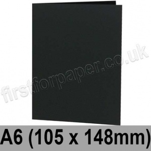 Rapid Colour Card, Pre-creased, Single Fold Cards, 270gsm, 105 x 148mm (A6), Black