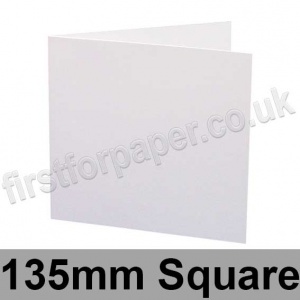 Craven Silk, Pre-creased, Single Fold Cards, 250gsm, 135mm Square, White