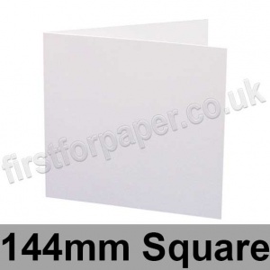 Rapid Recycled, Pre-creased, Single Fold Cards, 250gsm, 144mm Square, White