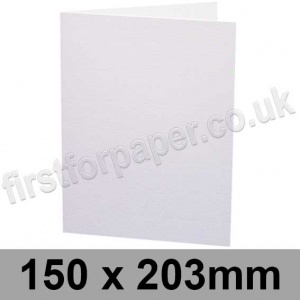 Craven Silk, Pre-creased, Single Fold Cards, 300gsm, 150 x 203mm, White