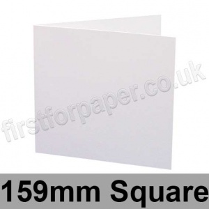 Craven Silk, Pre-creased, Single Fold Cards, 350gsm, 159mm Square, White