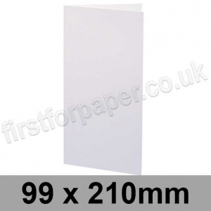 Rapid Recycled, Pre-creased, Single Fold Cards, 300gsm, 99 x 210mm, White