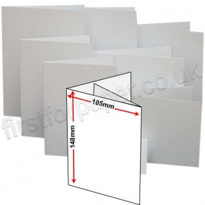 Swift, Pre-creased, Two Fold (3 Panels) Cards, 250gsm, 105 x 148mm (A6), White