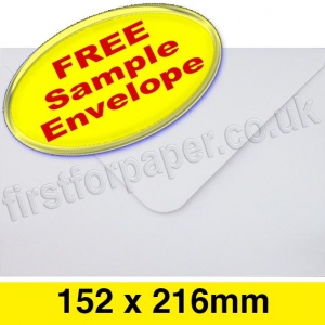 Sample Apollo Envelope, 152 x 216mm, White