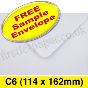 Sample Apollo Envelope, C6 (114 x 162mm), White
