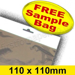 Sample Olympus, Cello Bag, with Euroslot Header, Size 110 x 110mm