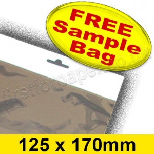 Sample Olympus, Cello Bag, with Euroslot Header, Size 125 x 170mm