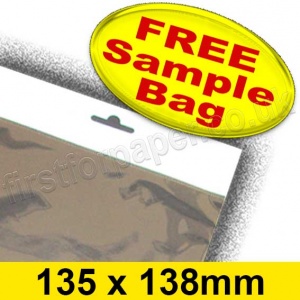 Sample Olympus, Cello Bag, with Euroslot Header, Size 135 x 138mm