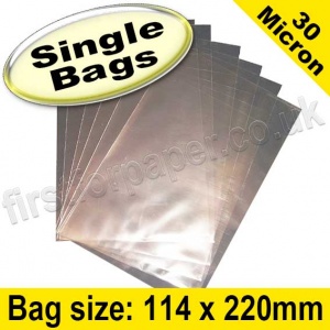 Cello Bag, with plain flaps, Size 114 x 220mm