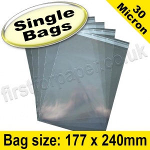 Ezepack, Cello Bag, with re-seal flaps, Size 177 x 240mm