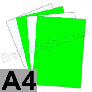 Centura Neon, Dayglo Fluorescent Card, 260gsm, A4, Green