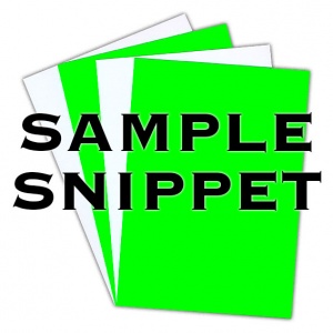 Sample Snippet, Centura Neon, Dayglo Fluorescent Paper, 95gsm, Green