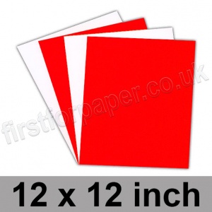 Centura Neon, Dayglo Fluorescent Paper, 95gsm, 305 x 305mm (12 x 12 inch), Red