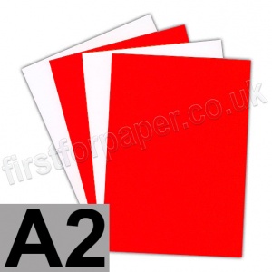 Centura Neon, Dayglo Fluorescent Paper, 95gsm, A2, Red