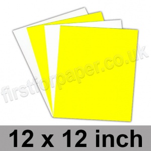 Centura Neon, Dayglo Fluorescent Paper, 95gsm, 305 x 305mm (12 x 12 inch), Yellow