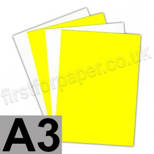 Centura Neon, Dayglo Fluorescent Paper, 95gsm, A3, Yellow
