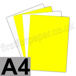 Centura Neon, Dayglo Fluorescent Paper, 95gsm, A4, Yellow