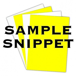 Sample Snippet, Centura Neon, Dayglo Fluorescent Card, 260gsm, Yellow