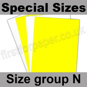 Centura Neon, Dayglo Fluorescent Paper, 95gsm, Special Sizes, (Size Group N), Yellow