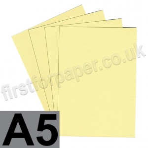 Colorplan, 350gsm,  A5, Sorbet Yellow - 200 sheets
