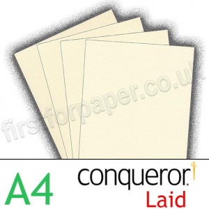 Conqueror Textured Laid, 300gsm, A4, Cream