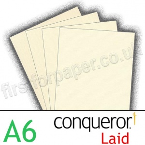 Conqueror Textured Laid, 300gsm, A6, Cream