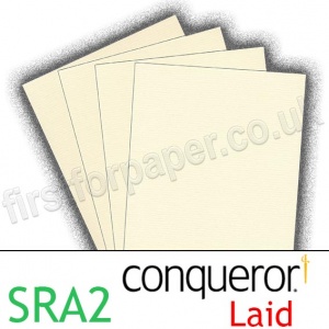 Conqueror Textured Laid, 120gsm, SRA2, Cream