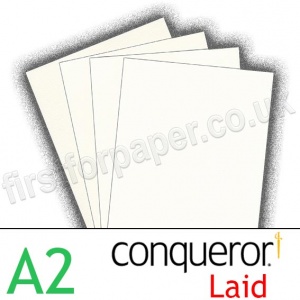 Conqueror Textured Laid, 300gsm, A2, High White