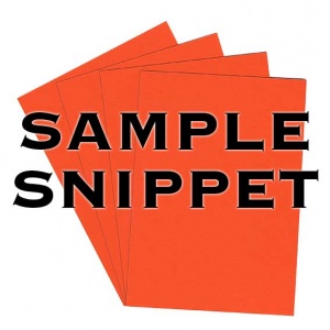 Sample Snippet, Colorset, 350gsm, Deep Orange