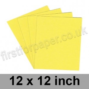 Colorset Recycled Card, 350gsm, 305 x 305mm (12 x 12 inch), Lemon