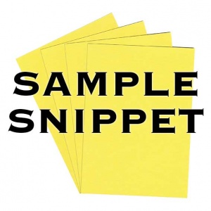 Sample Snippet, Colorset, 350gsm, Lemon