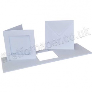 Dragonz, Square Aperture, Plain White Two-Fold Cards, 144mm Square With Envelopes - Pack of 10