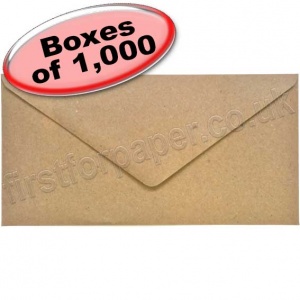 Abbey, Fleck Kraft Recycled Envelope, DL (110 x 220mm) - 1,000 Envelopes