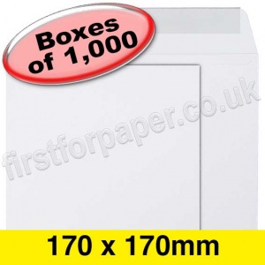Calypso, Peel & Seal, Greetings Card Envelope, 170 x 170mm, White - 1,000 Envelopes