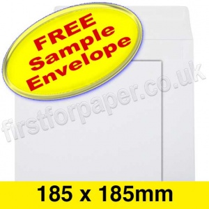 Sample Calypso Envelope, Peel & Seal, 185 x 185mm, White