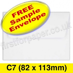Sample Calypso Envelope, Peel & Seal, C7 (82 x 113mm), White