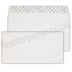 Conqueror Texture Laid Envelopes, DL (110 x 220mm) Brilliant White - Box of 500